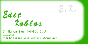 edit koblos business card